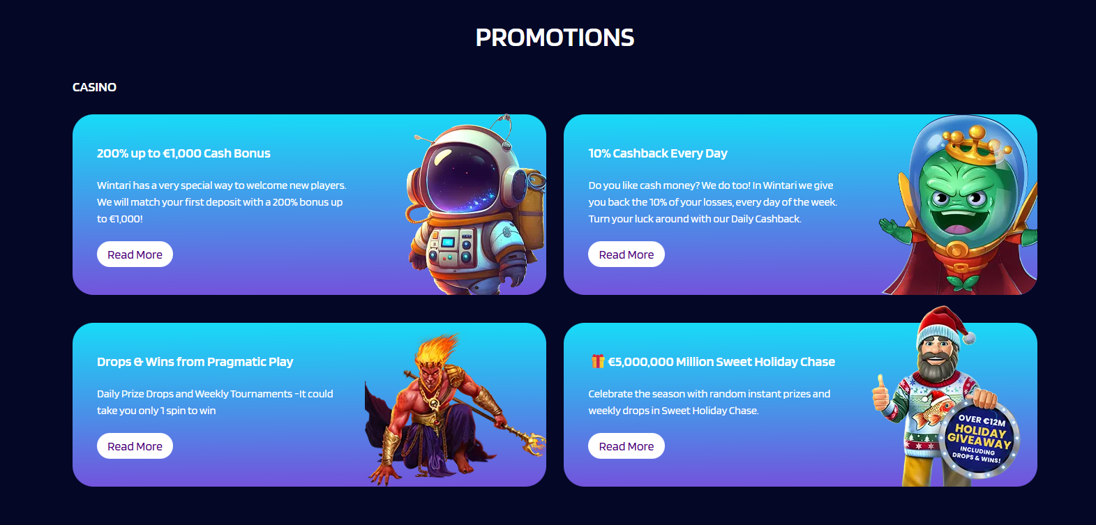 wintari casino promotions
